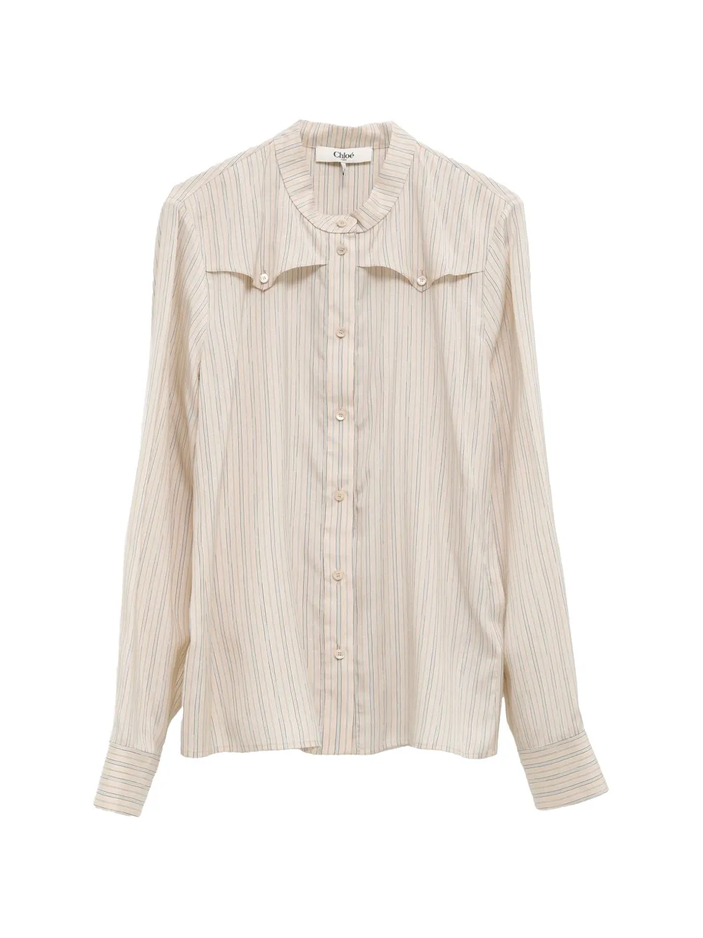 Chloé chemise rayée à design d'inspiration western - Tons neutres Chloé chemise rayée à design d'inspiration western - Tons neutres