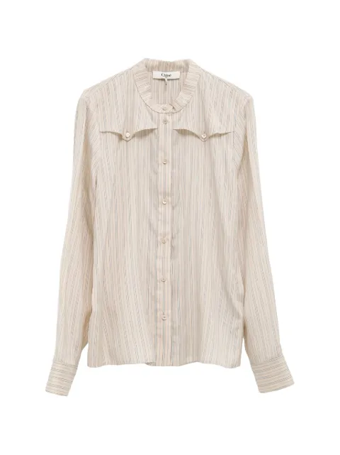 Chloé stribet skjorte i western-stil