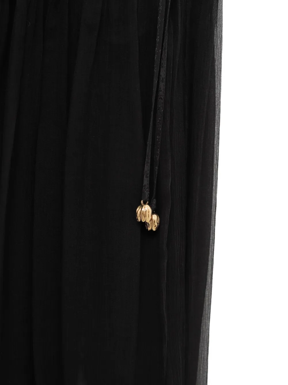 Chloé Gelaagde maxi-broek met ruches Zwart
