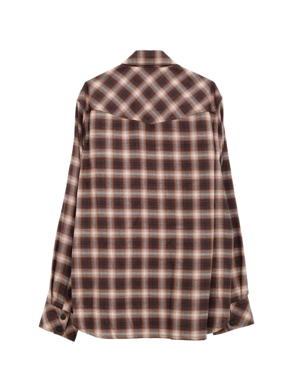 Moncler Grenoble Check-pattern Long-sleeve Shirt in Brown, view 2