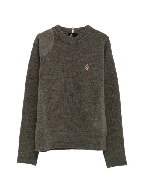 Moncler Grenoble logo-patch long-sleeve sweater