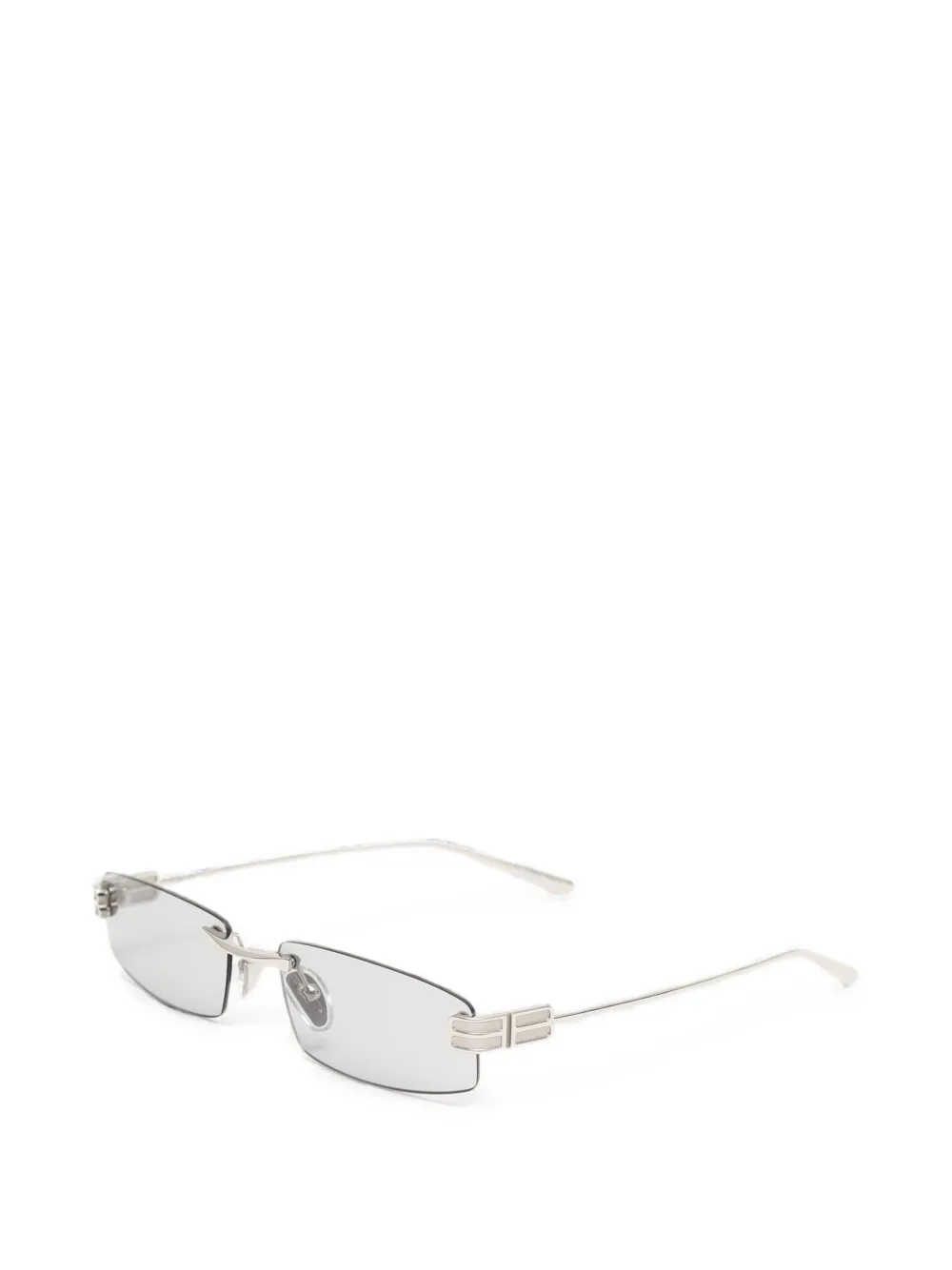 Balenciaga Eyewear Gossip zonnebril met rechthoekig montuur Zilver