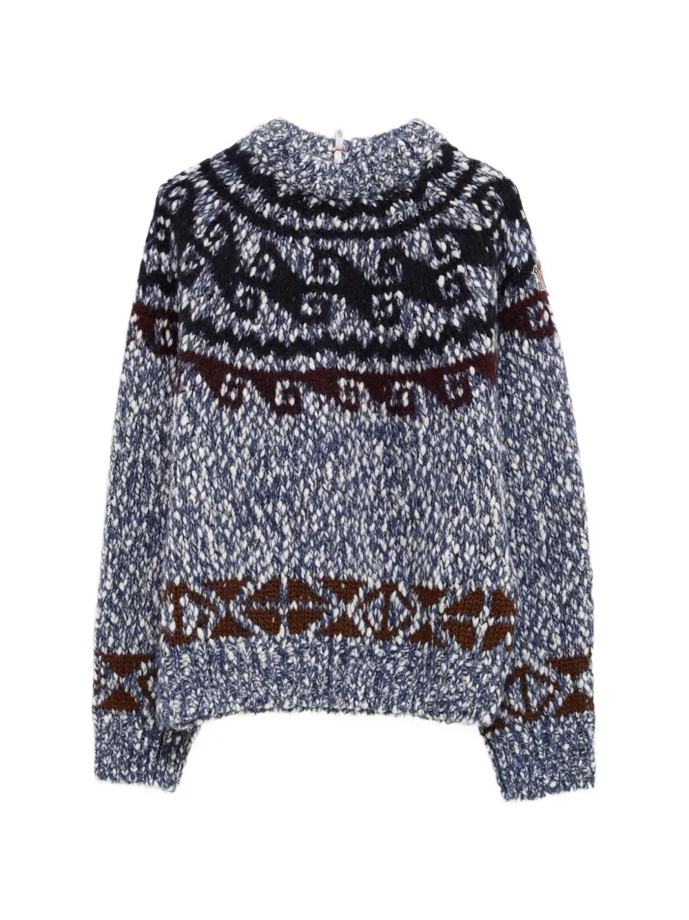 Moncler Grenoble Fair Isle-knit sweater Blauw