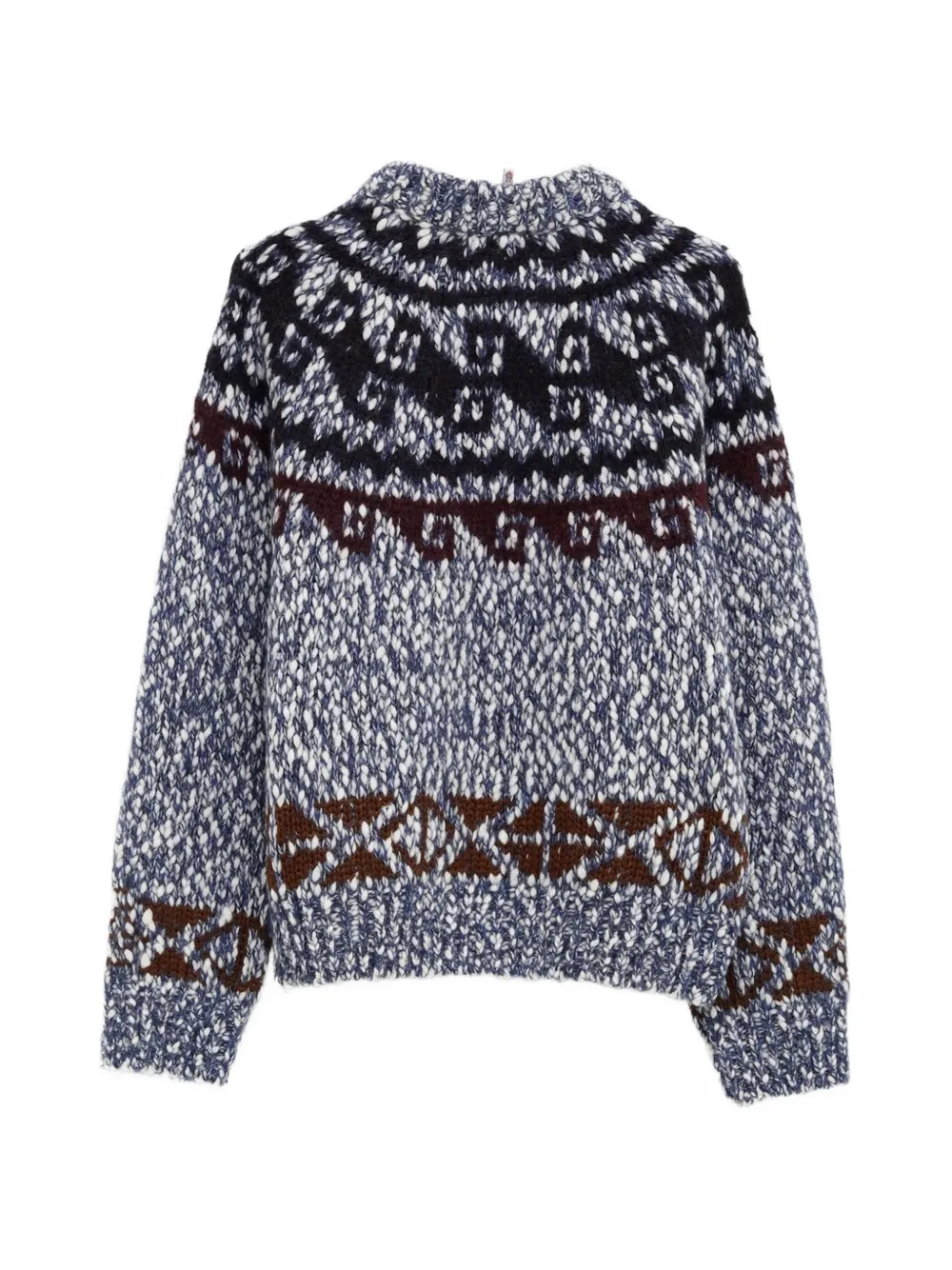 Moncler Grenoble Fair Isle-knit sweater Blauw