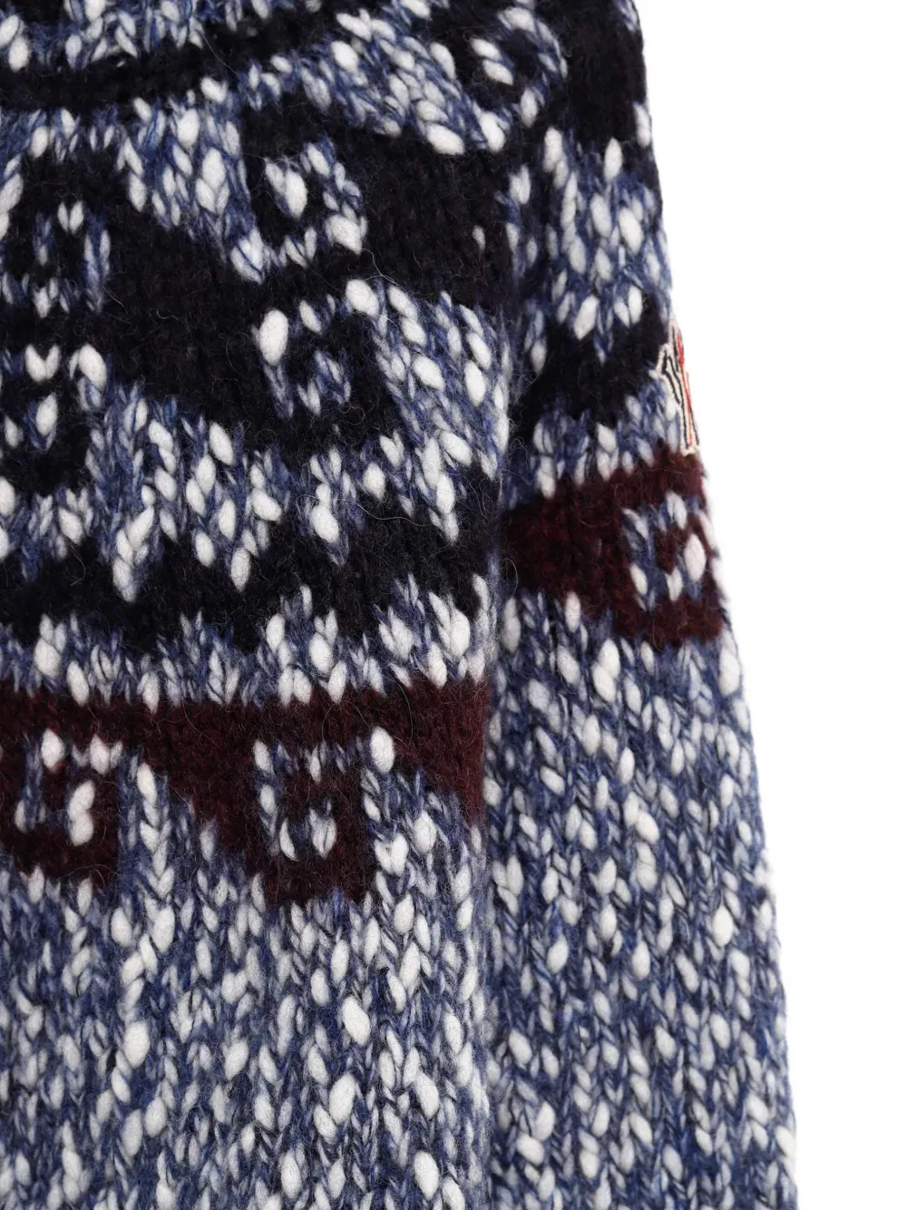 Moncler Grenoble Fair Isle-knit sweater Blauw
