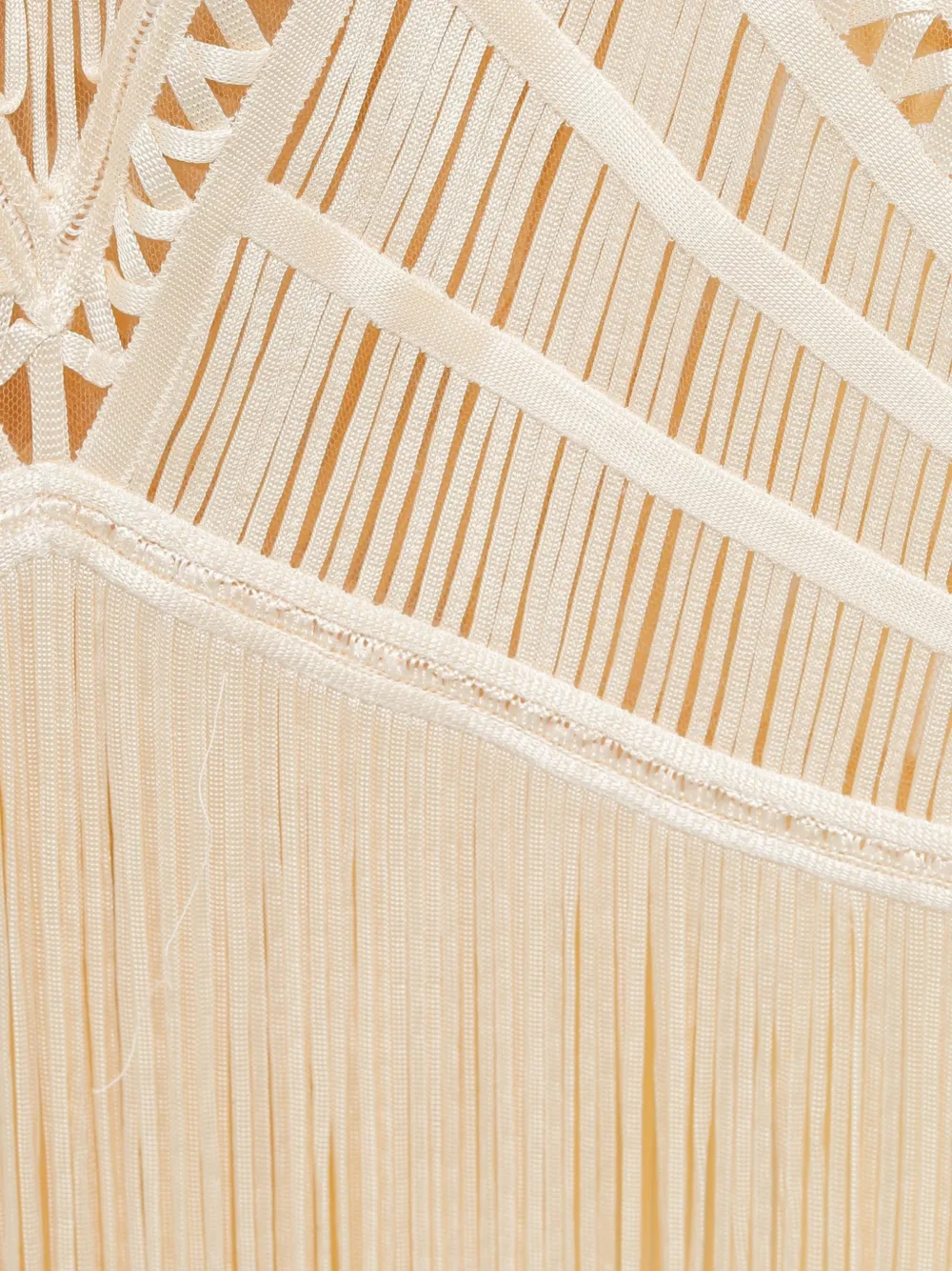 The Attico Ivoorkleurige midi-jurk Beige