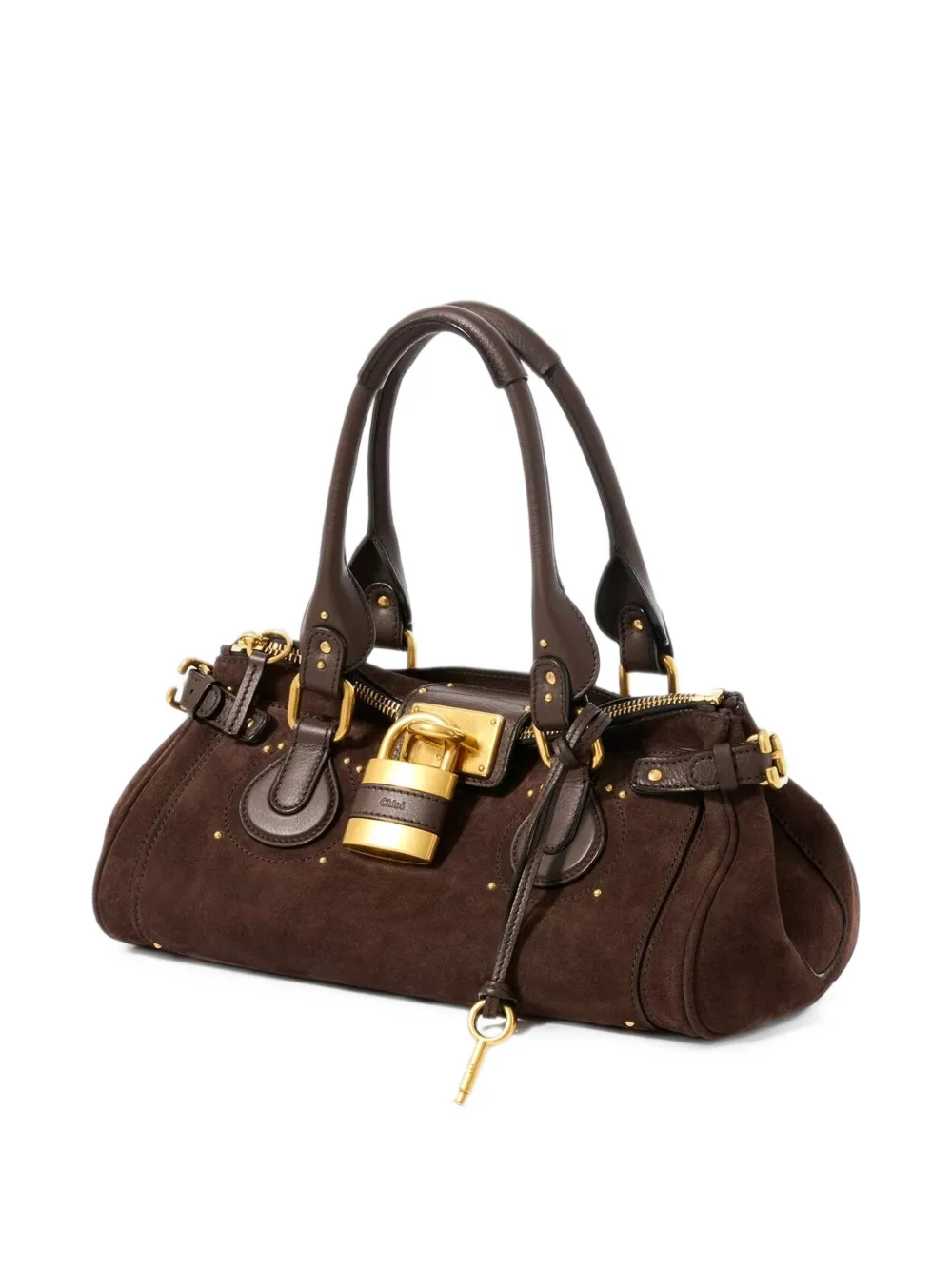 Chloé Paddington bag in suede leather Bruin