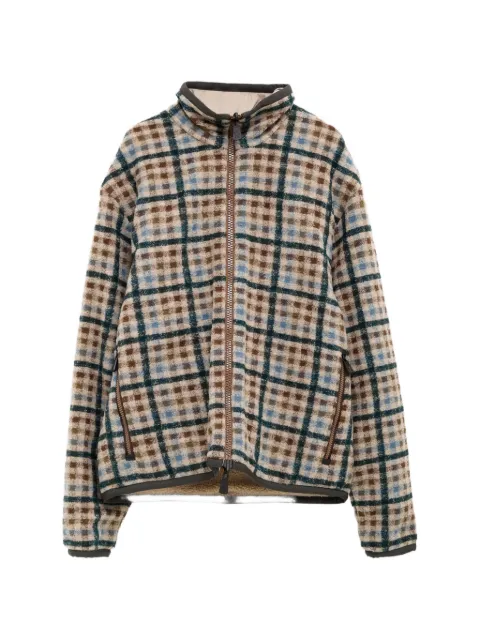Moncler Grenoble reversible check-print teddy jacket