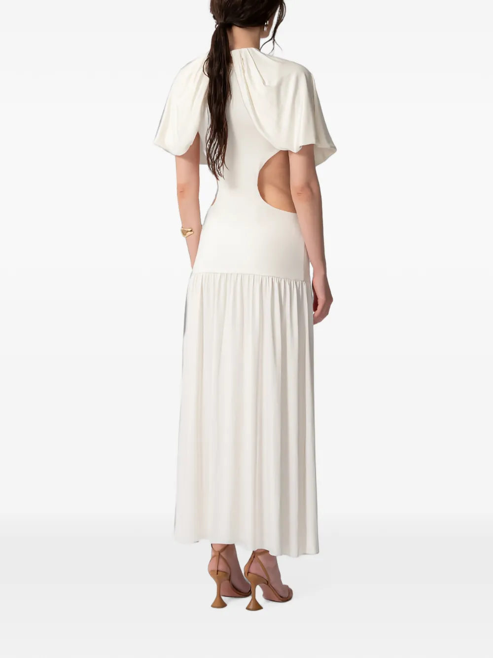  Concepto Solea Cut-out Draped-panel Maxi Dress - Neutro 