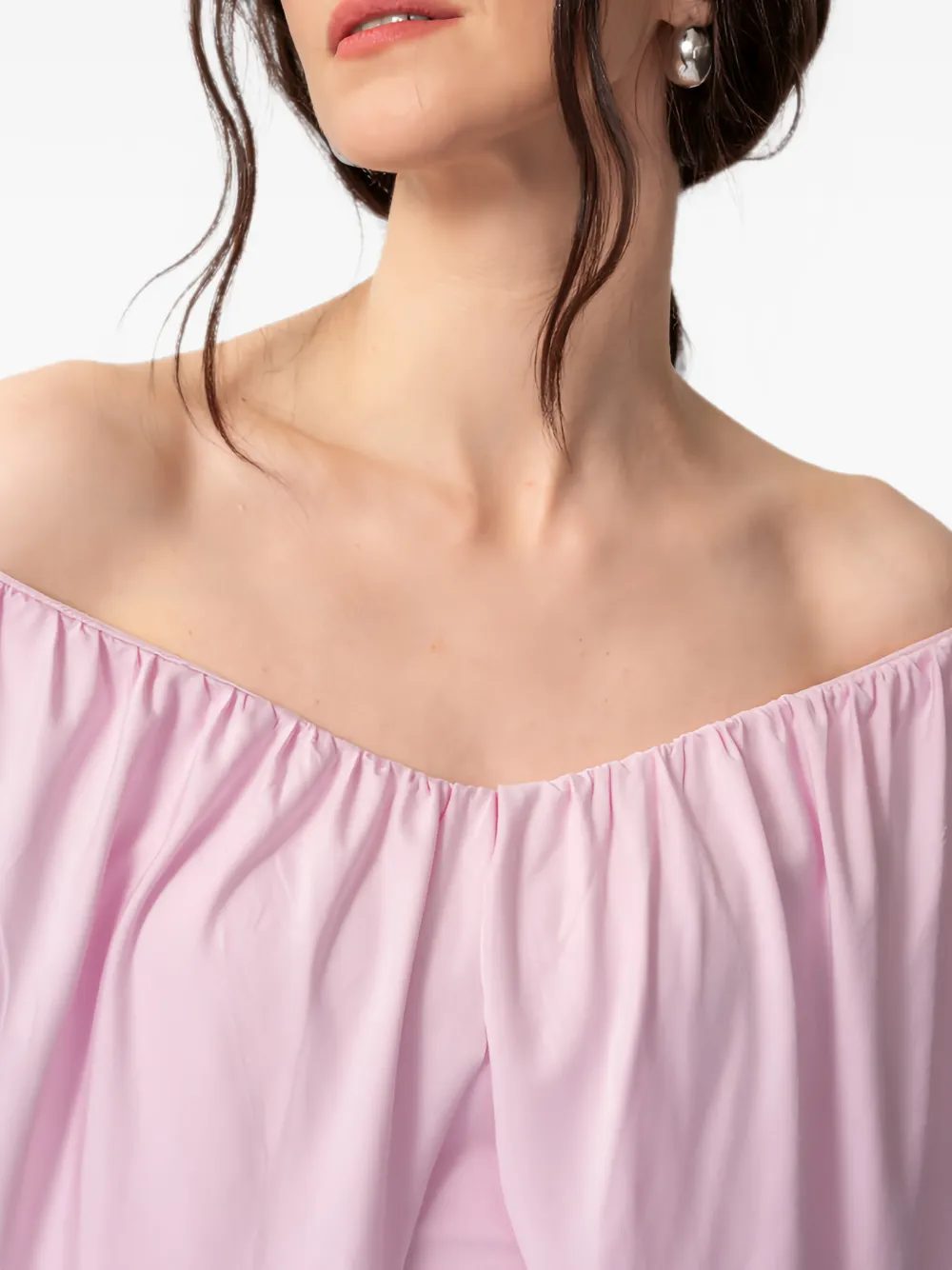  Concepto Rosea Off-shoulder Draped Top - Rosa 