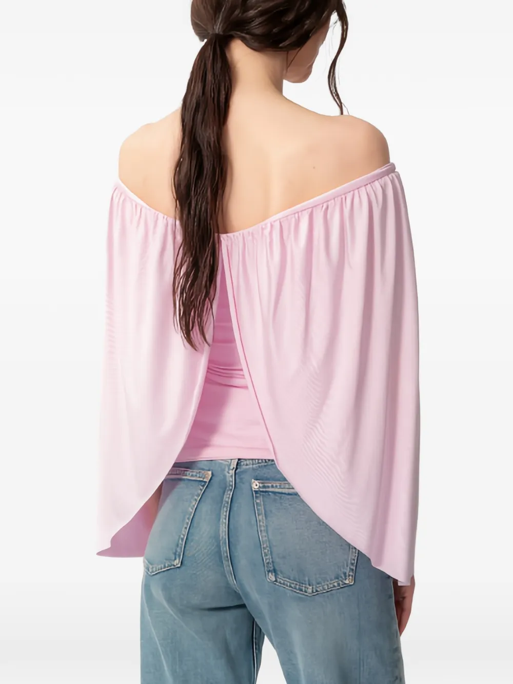  Concepto Rosea Off-shoulder Draped Top - Rosa 