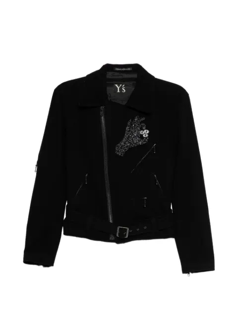 Y's chaqueta con cuentas y cinturón