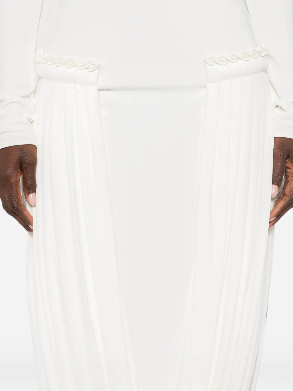 Stella McCartney Midi-jurk met gedrapeerd detail Wit