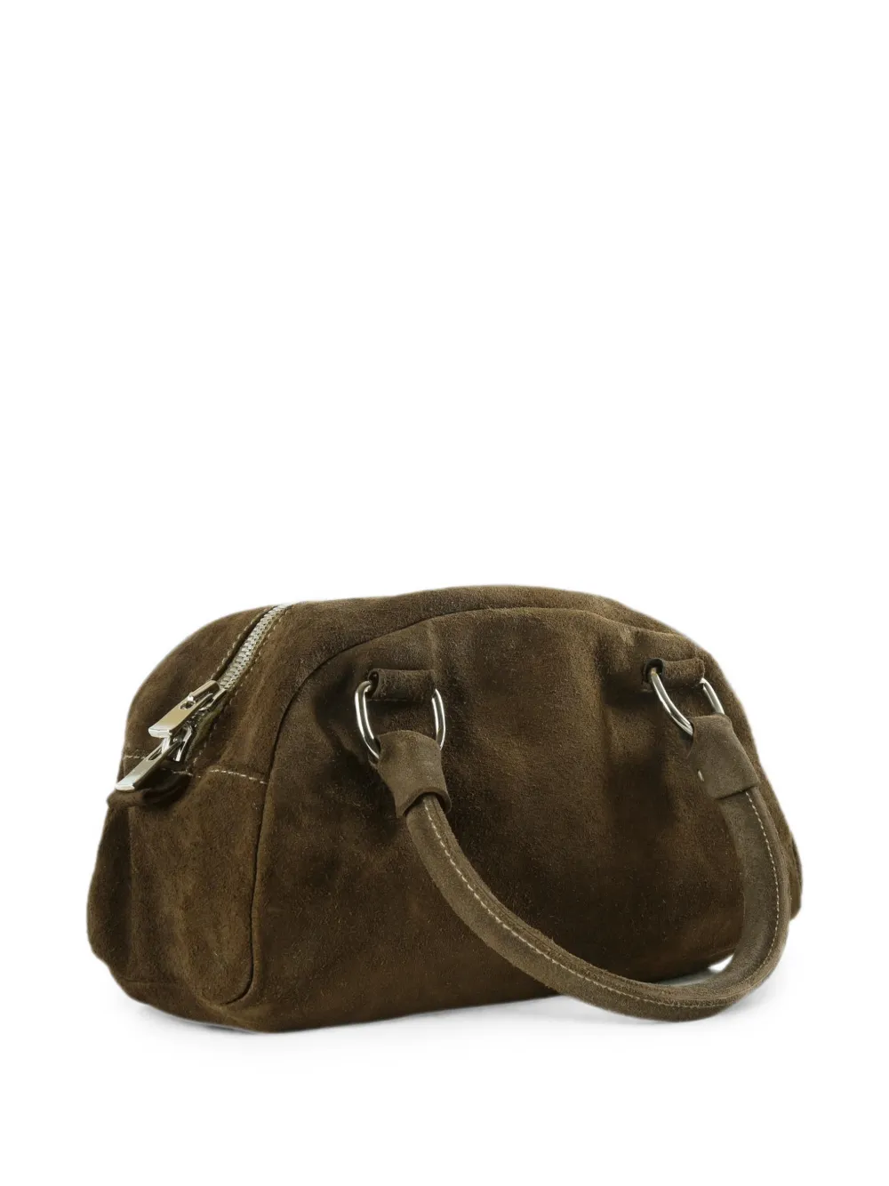 Guidi Suède clutch met handvat Bruin