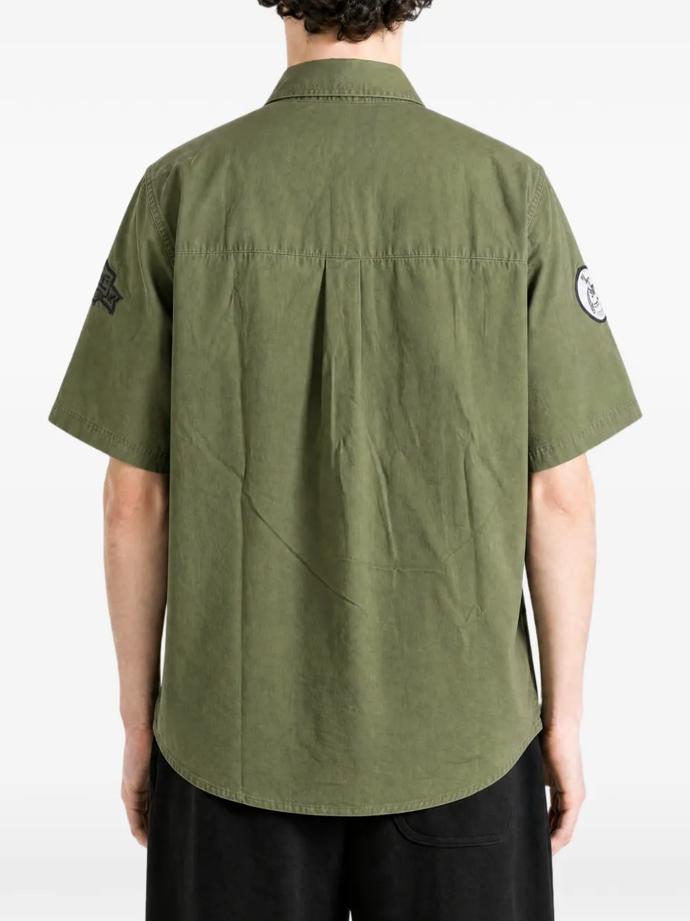 A BATHING APE Overhemd met patch en logoprint Groen
