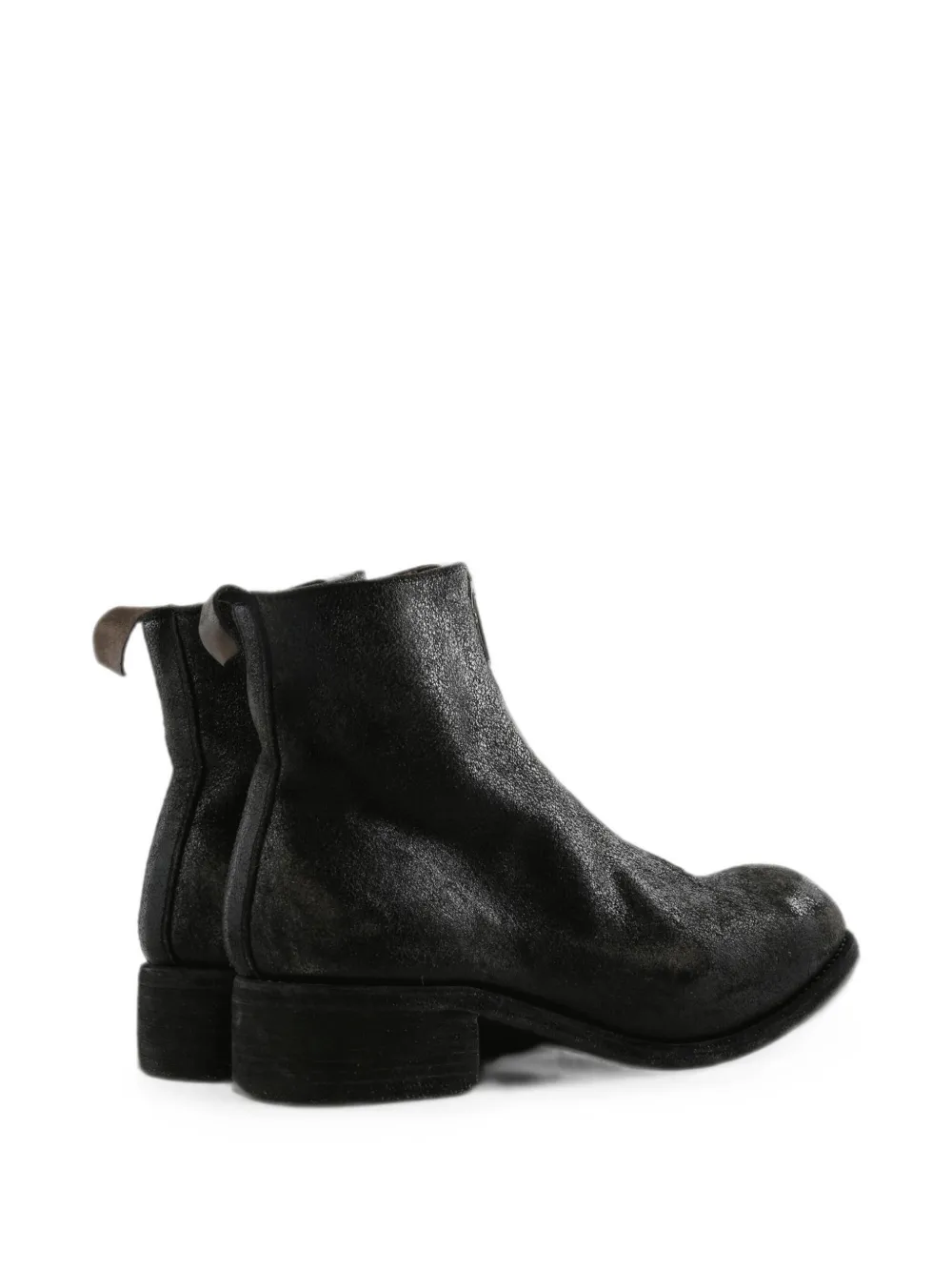Guidi PL1 front-zip ankle boots Zwart