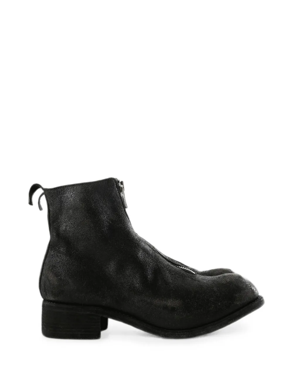 Guidi PL1 front-zip ankle boots Zwart