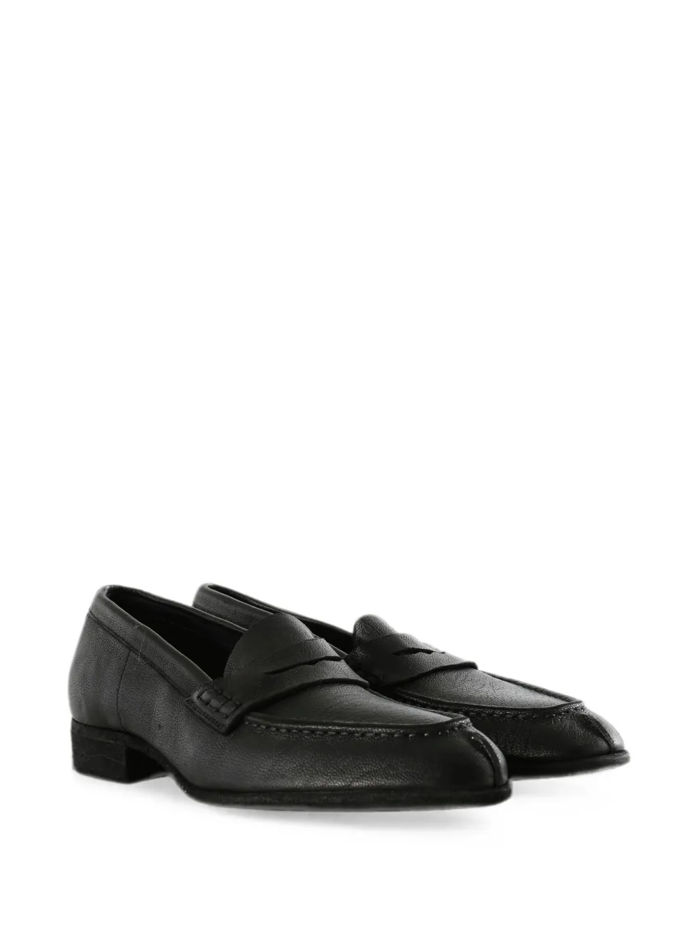  Guidi Leather Loafers - Negro 