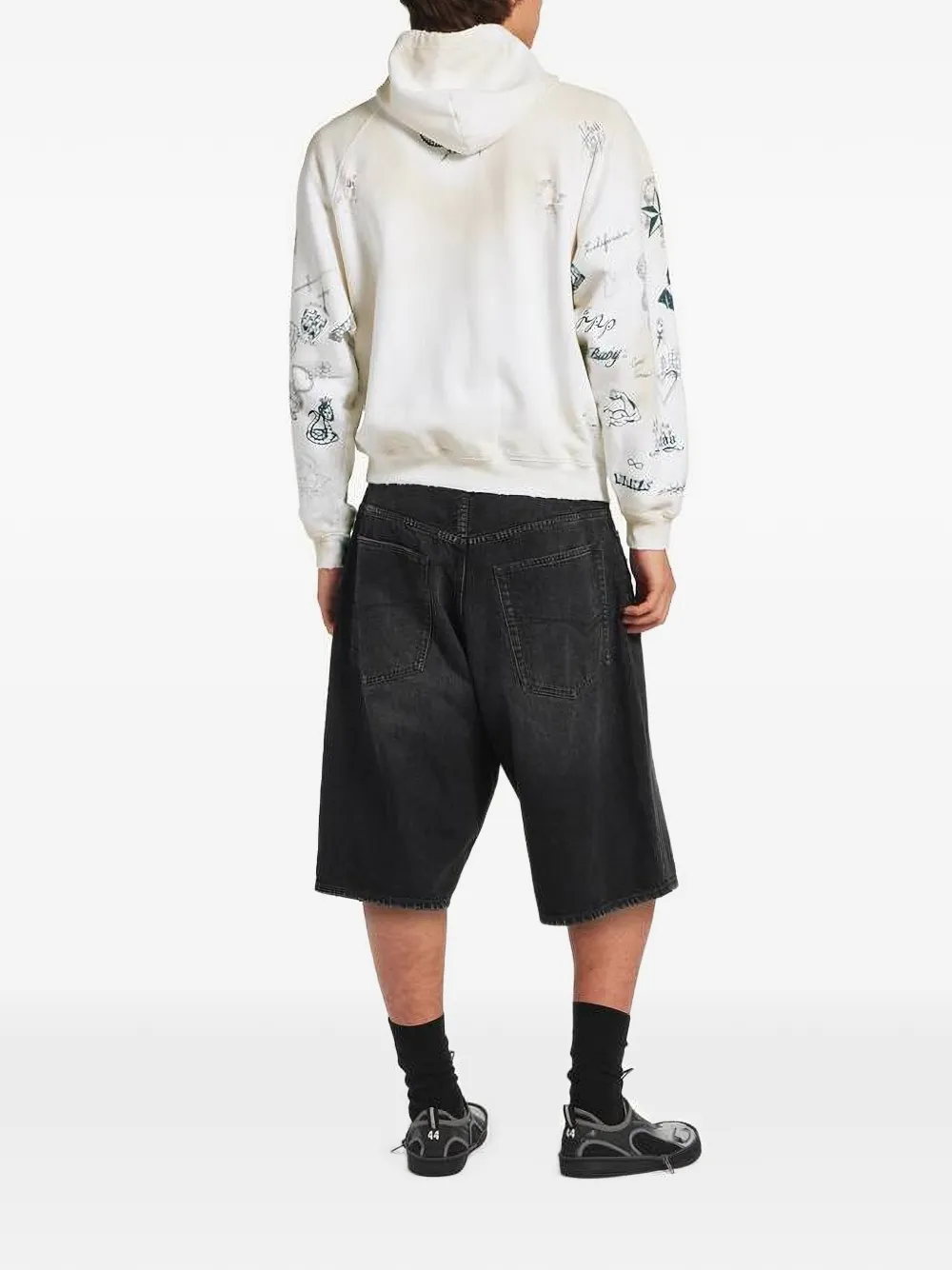 Balenciaga Hoodie met print Wit