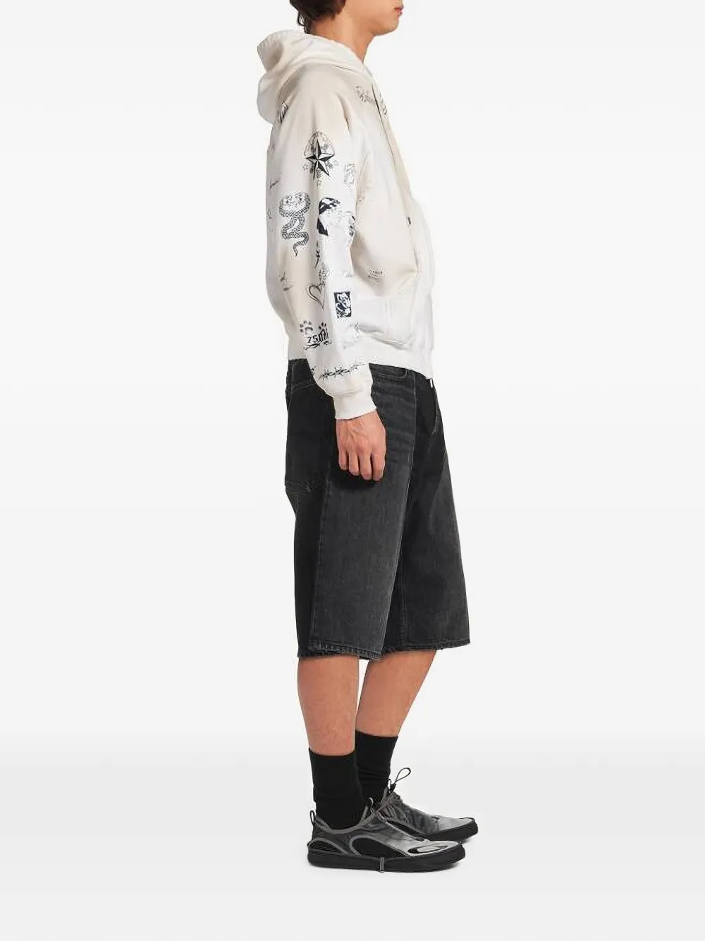 Balenciaga Hoodie met print Wit