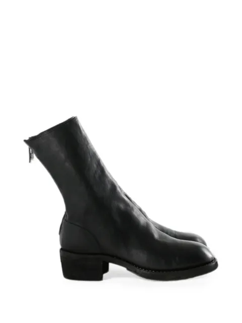 Guidi rear-zip leather ankle boots