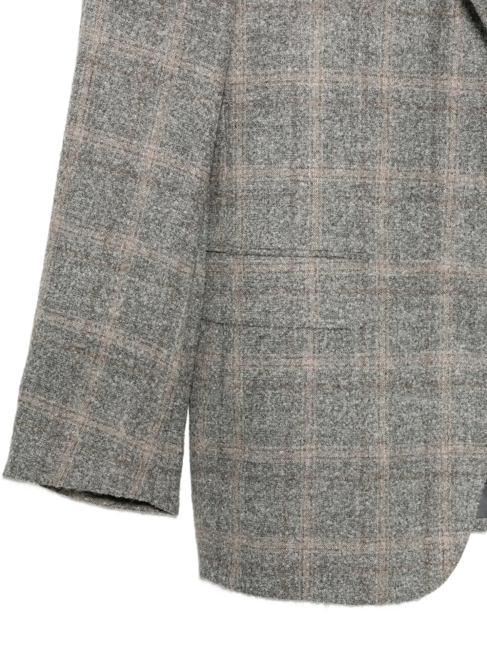 Canali Geruite blazer met enkele rij knopen Grijs