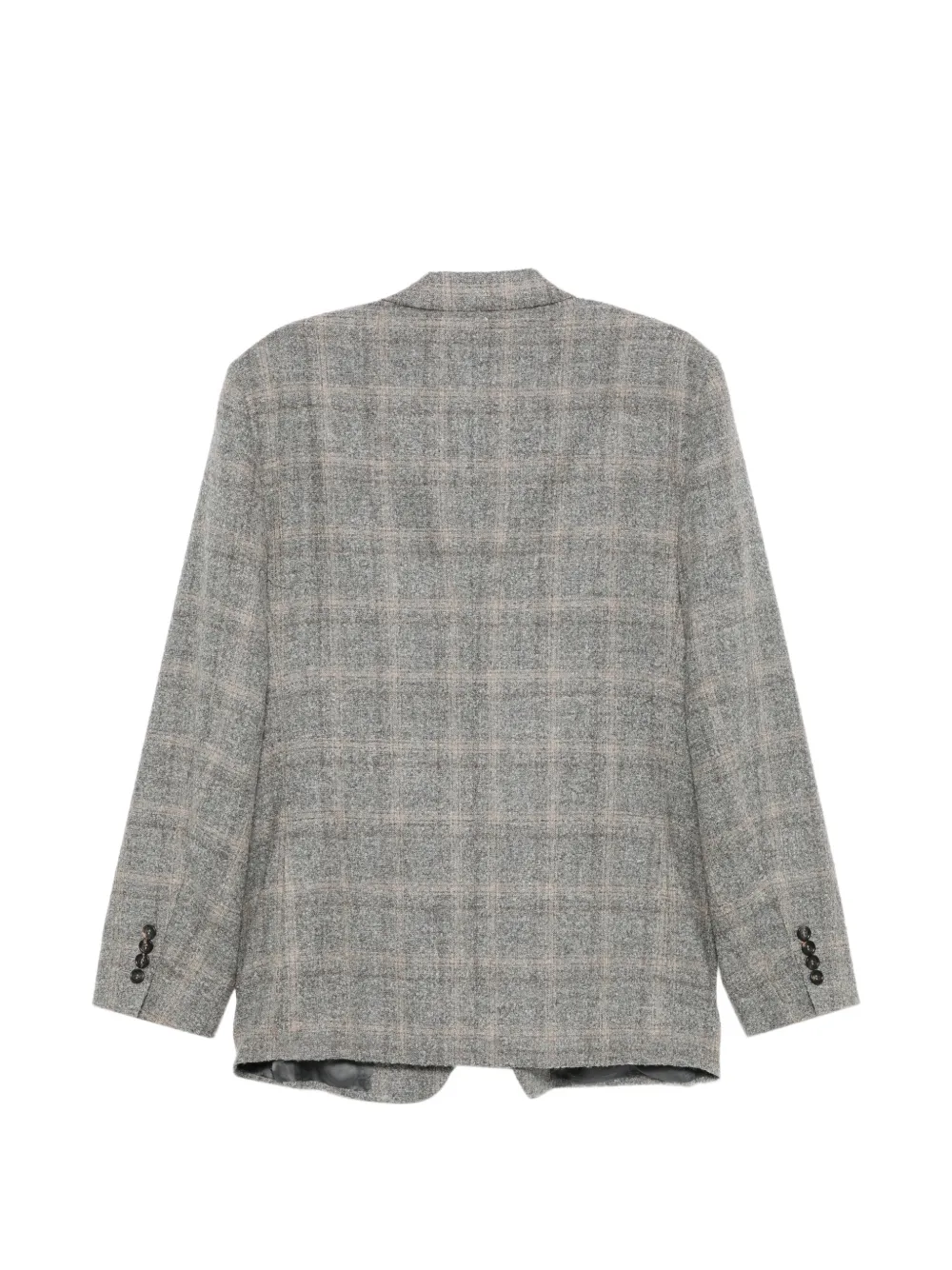 Canali Geruite blazer met enkele rij knopen Grijs
