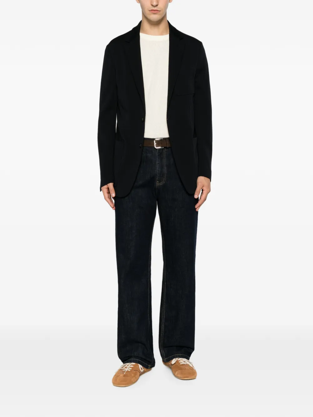 Canali Blazer met enkele rij knopen Zwart