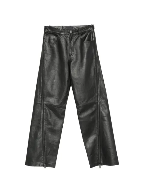 Haikure pantalones de piel con trabillas