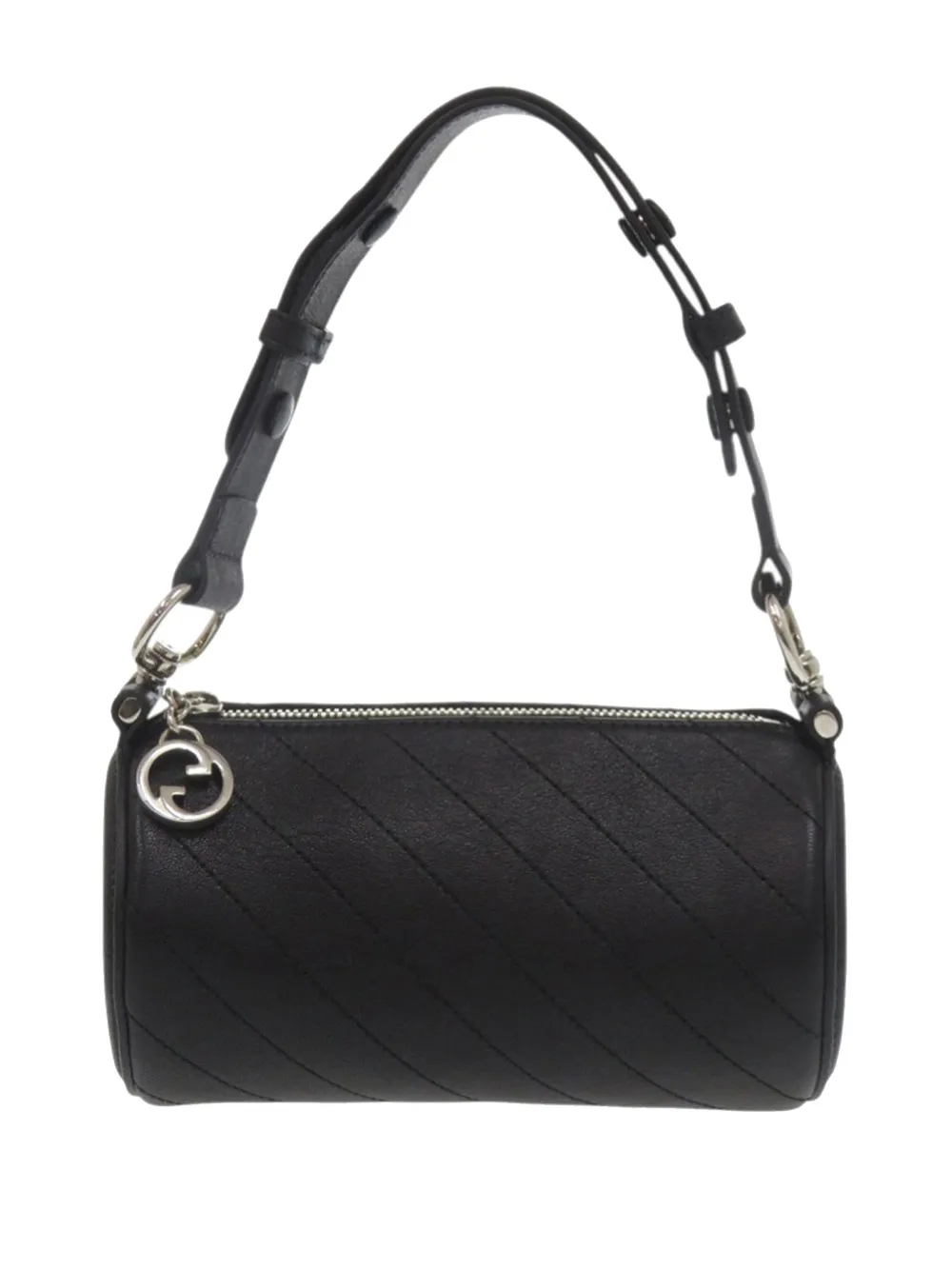 Gucci Pre-Owned Borsa a spalla Blondie Barrel mini in pelle 2016-2026 - Nero