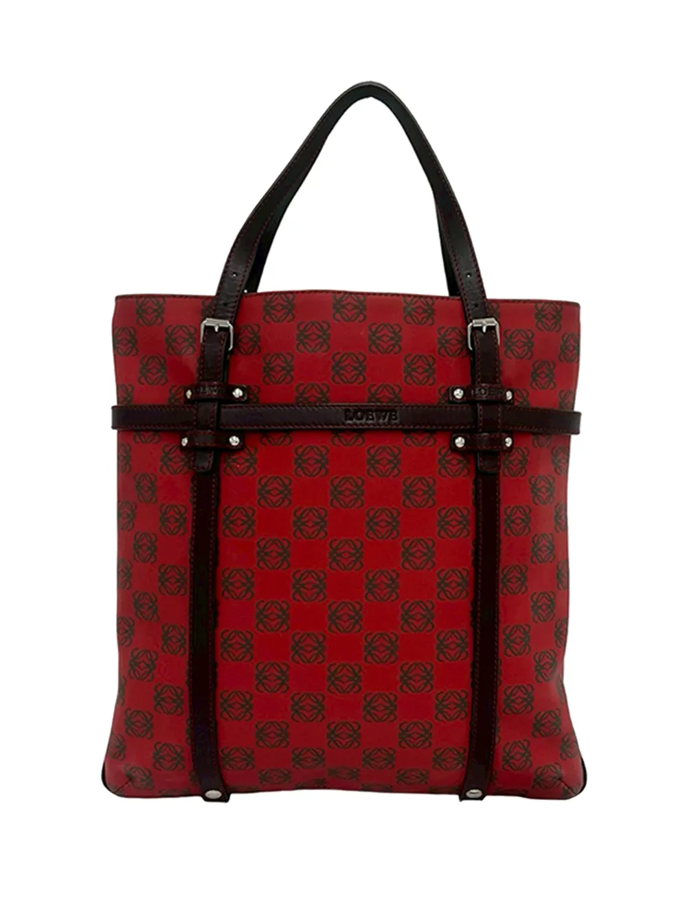 Loewe Pre-Owned 2000-2026 Anagram Coated Canvas tote bag - Red