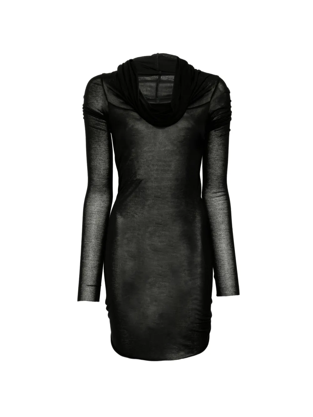 Rick Owens hooded long-sleeves T-shirt - Nero