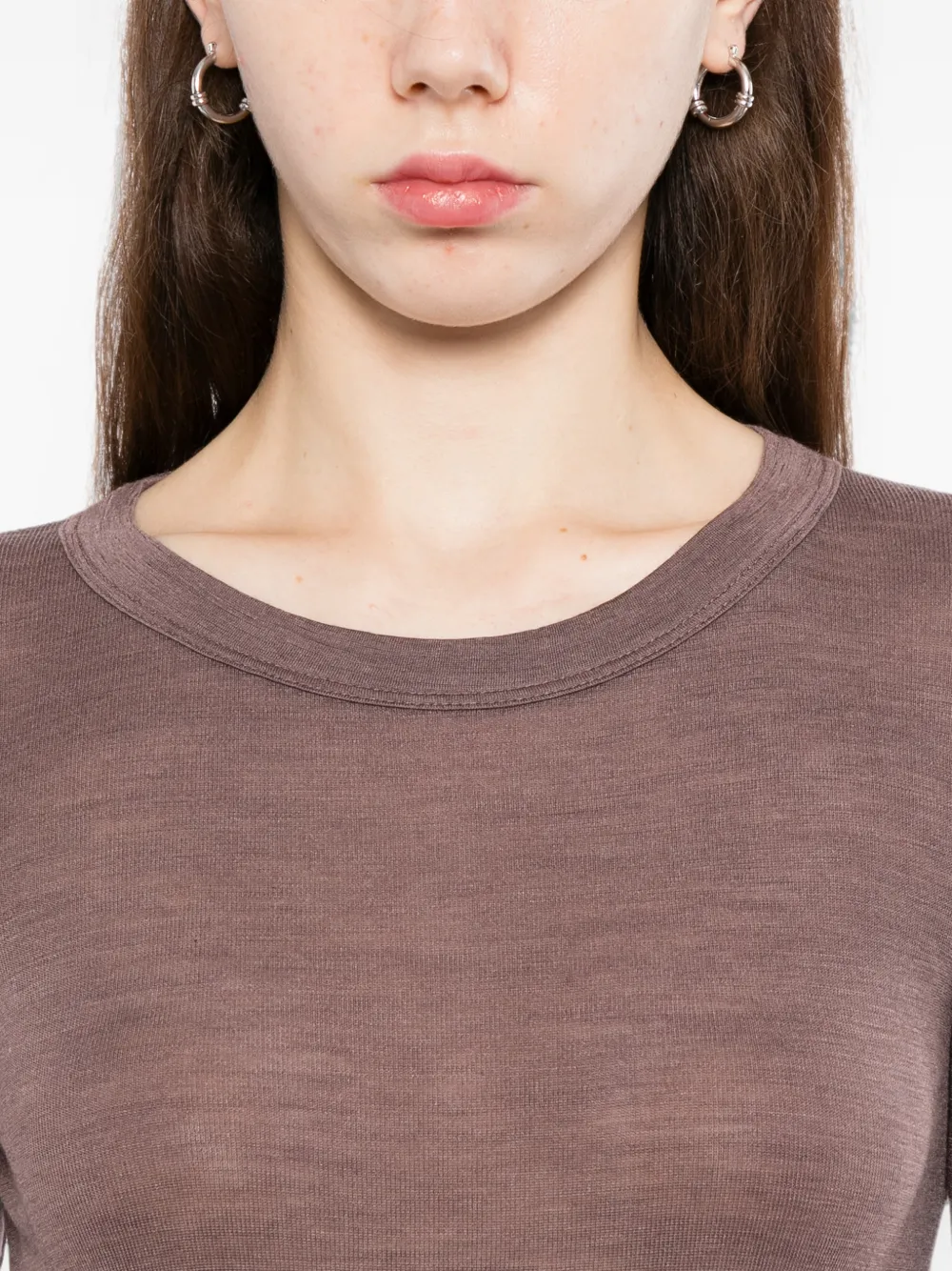 Rick Owens T-shirt met lange mouwen Paars