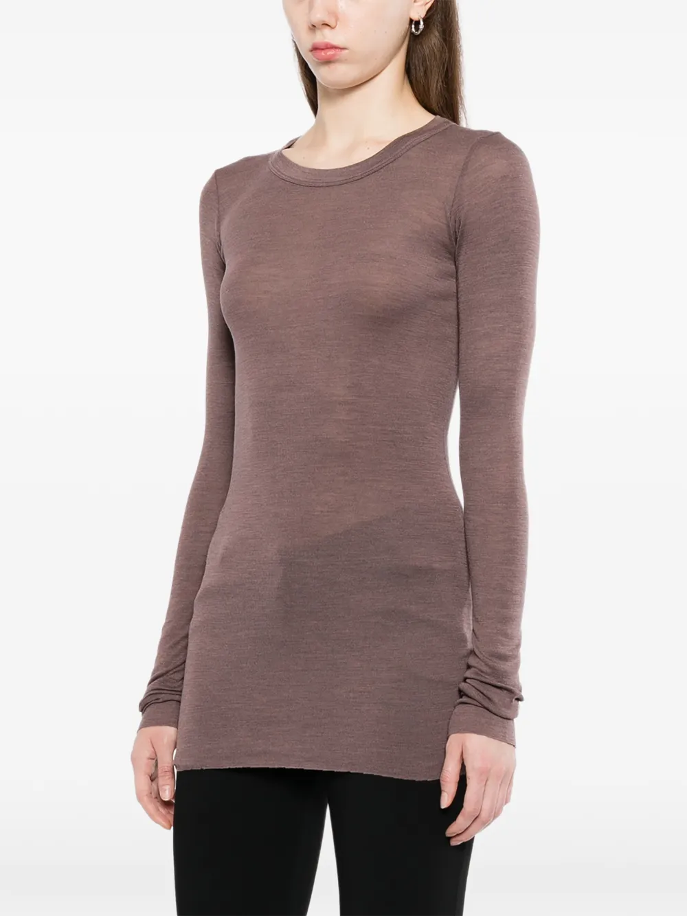 Rick Owens T-shirt met lange mouwen Paars