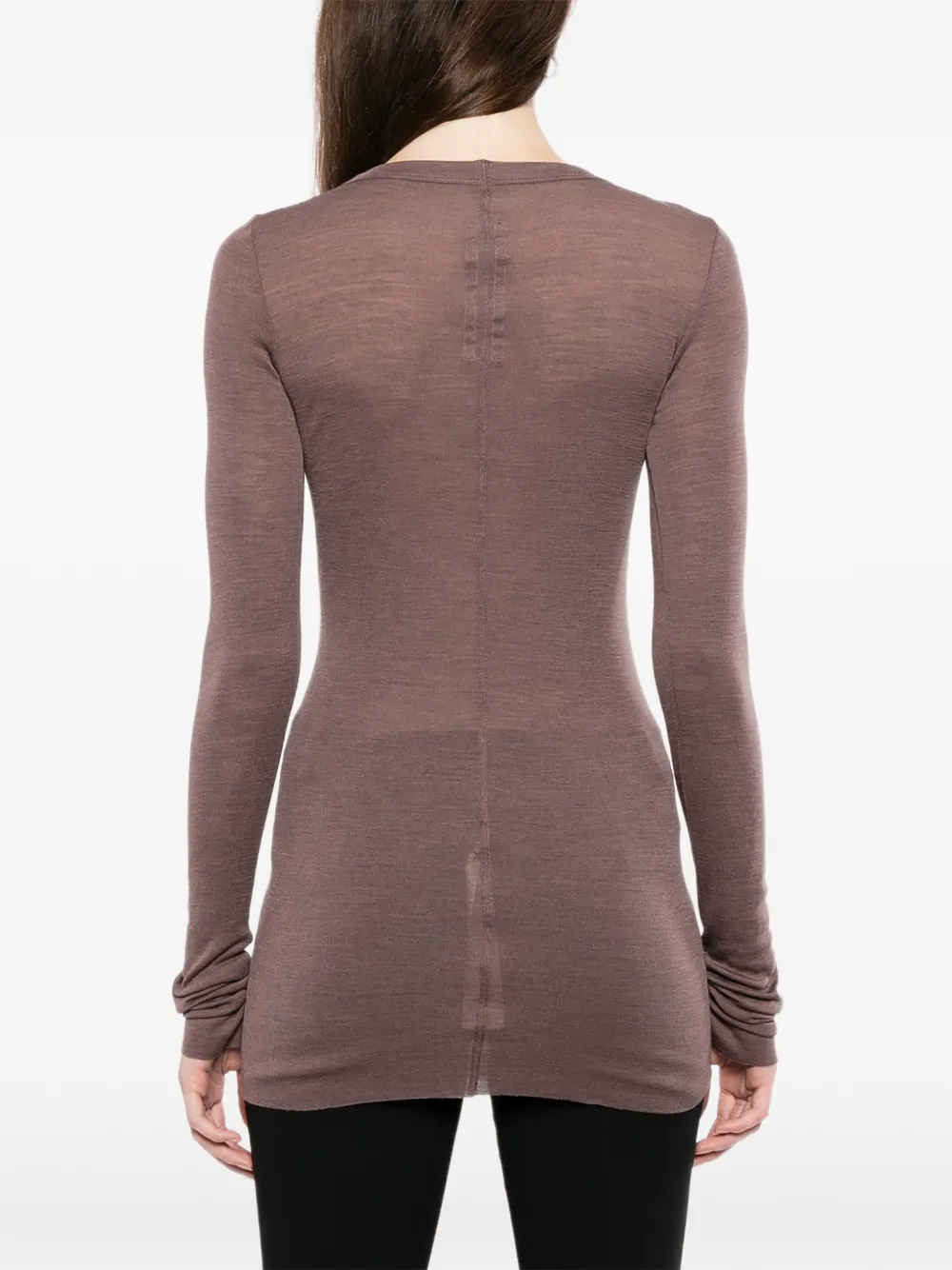 Rick Owens T-shirt met lange mouwen Paars