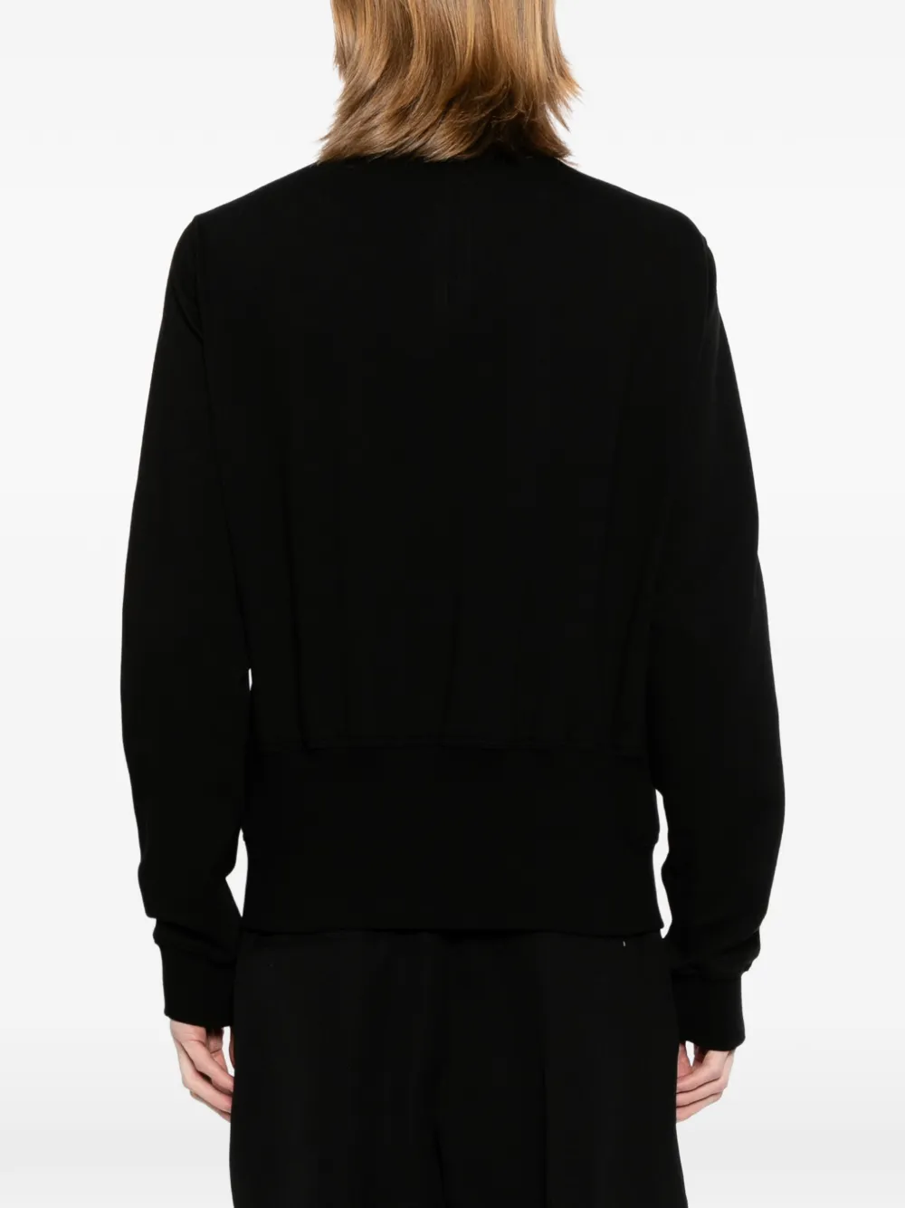 Rick Owens Jack met trechterhals en asymmetrische rits Zwart