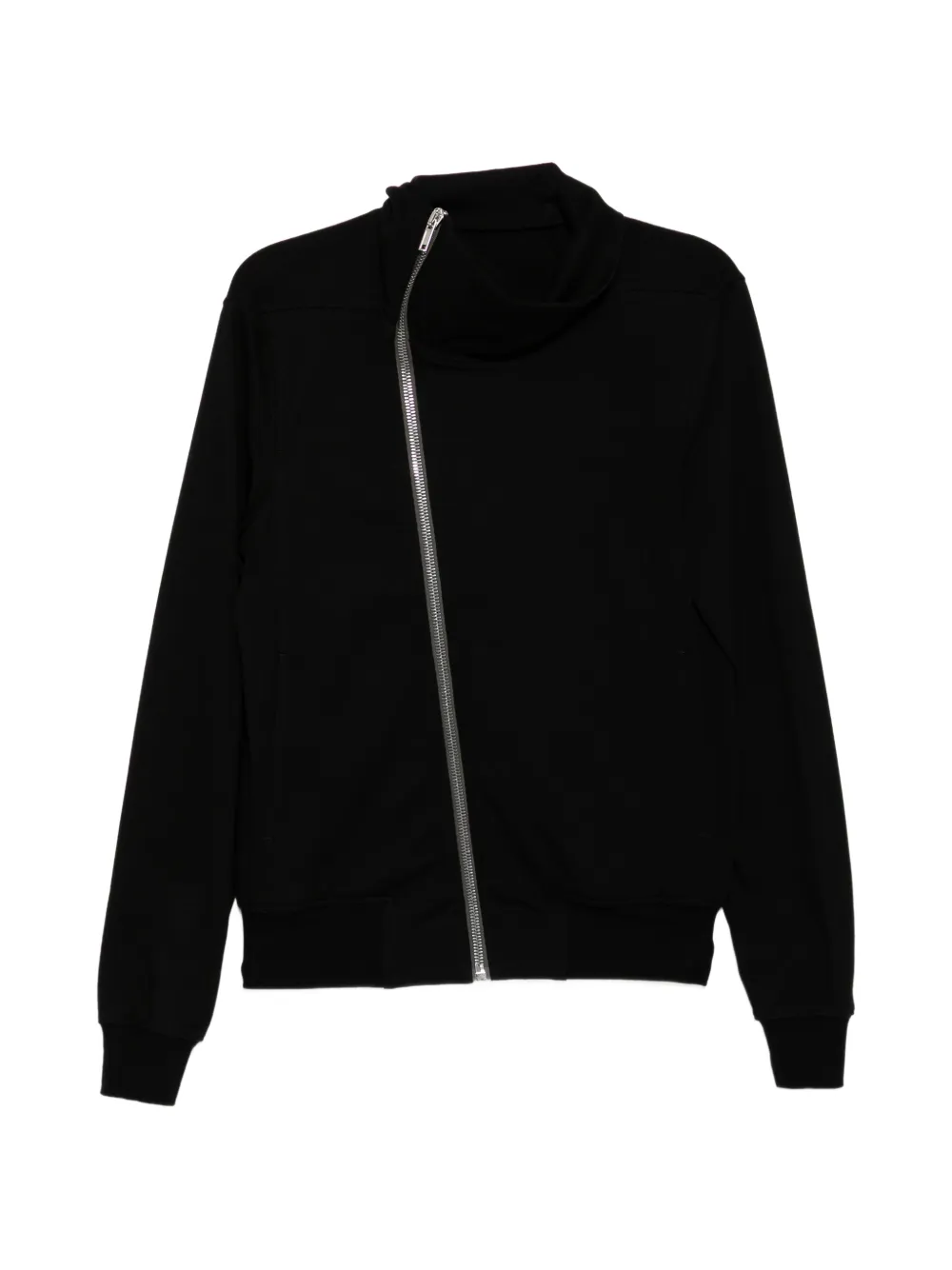Rick Owens asymmetric-zip funnel-neck jacket - Schwarz