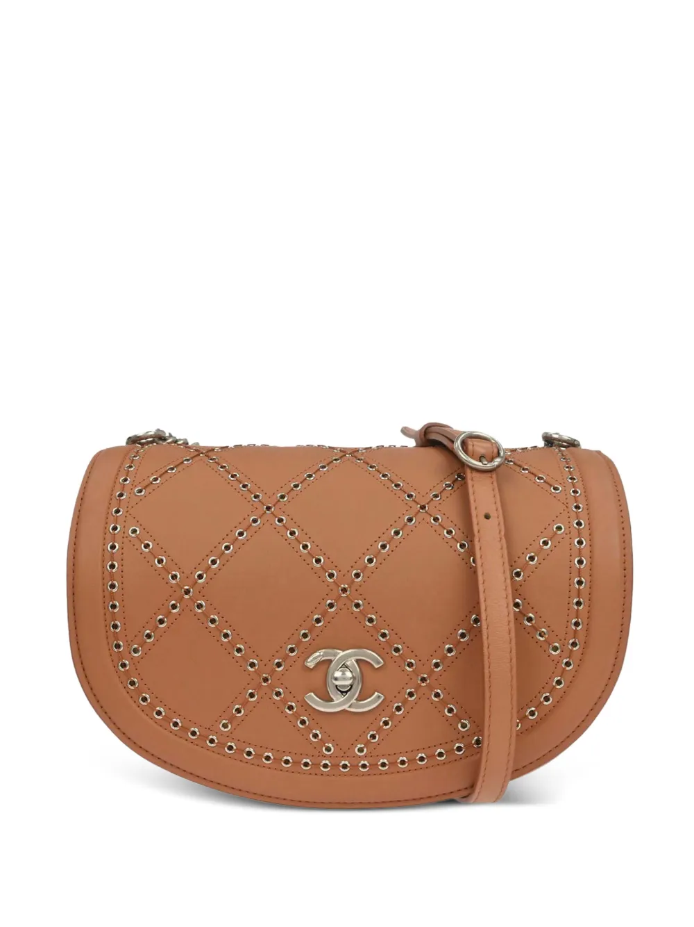 CHANEL Pre-Owned Borsa a spalla Coco Eyelets 2017 - Marrone