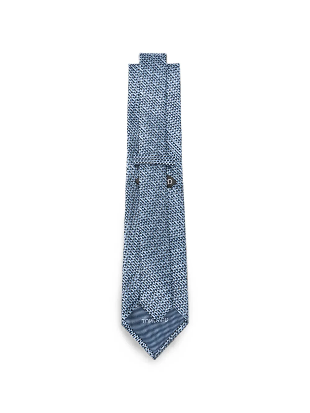 TOM FORD Stropdas met micro-patroon Blauw