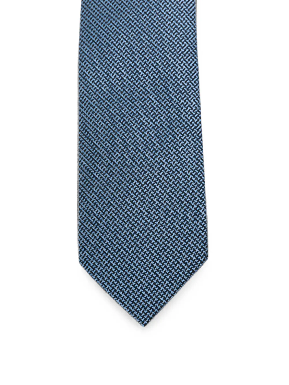 TOM FORD Stropdas met pied-de-poule print Blauw