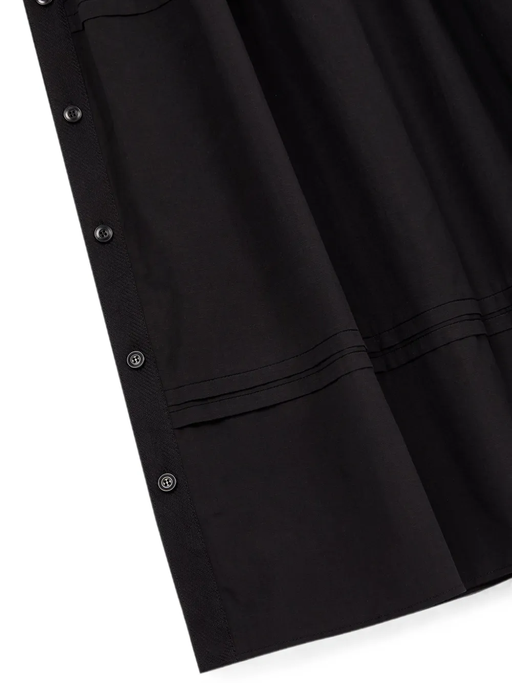 TOMBOY Midi-jurk met knoopdetail Zwart