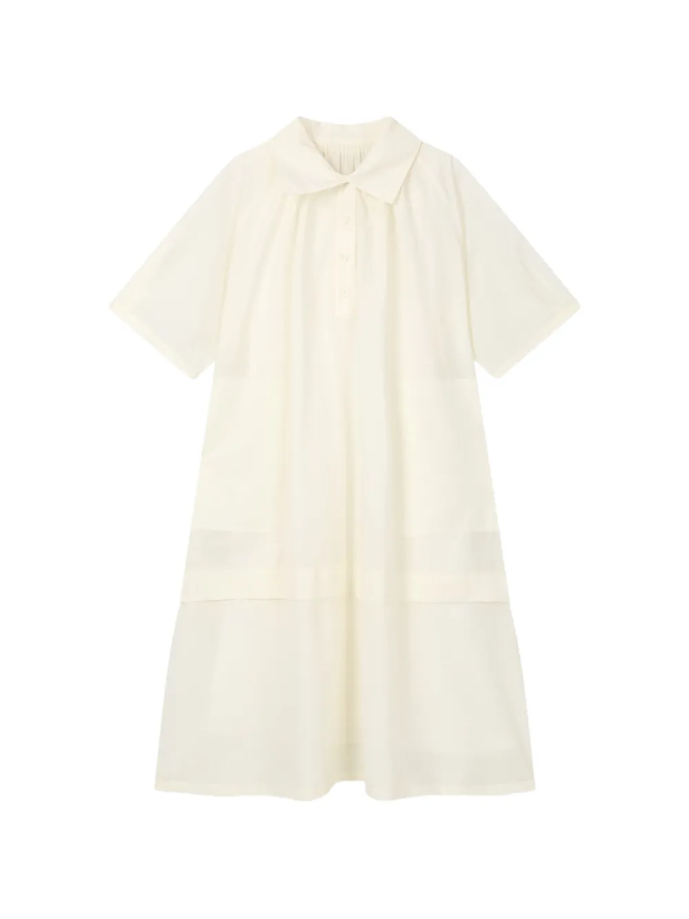 TOMBOY short-sleeved collared midi dress - Nude