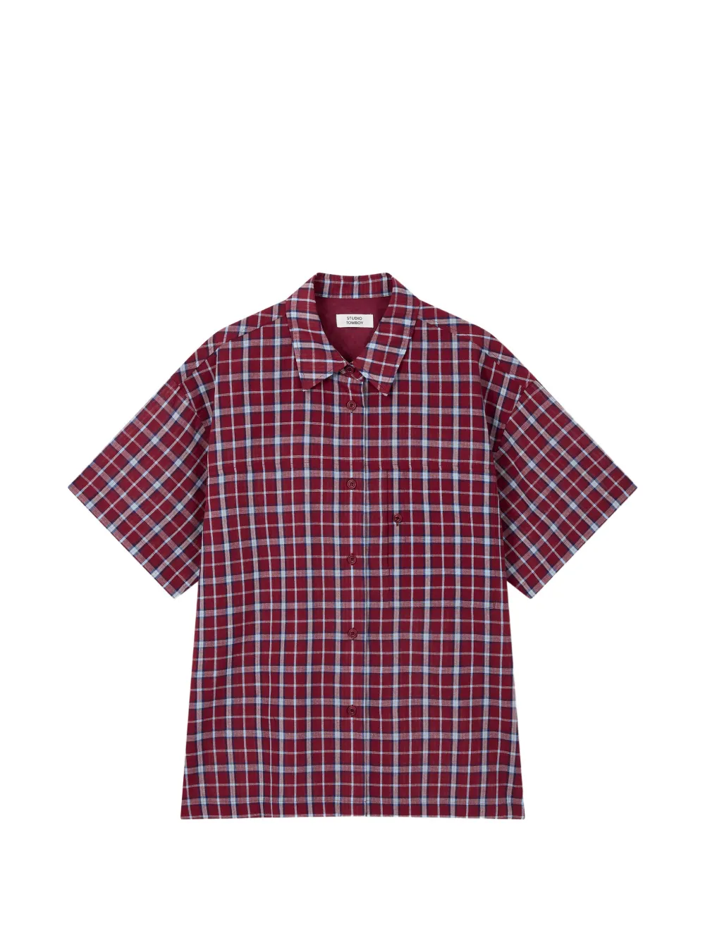 TOMBOY checkered short-sleeved shirt - Rot