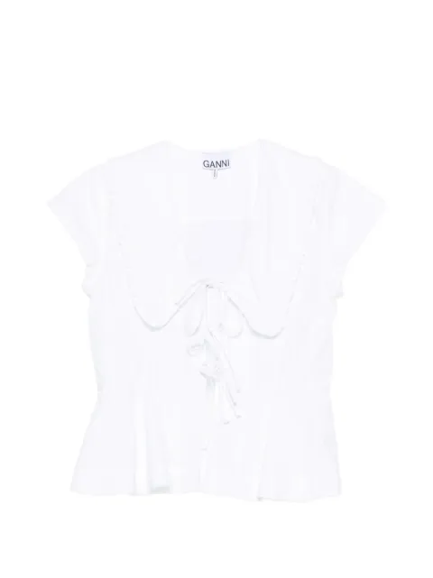 GANNI blouse in cotton poplin