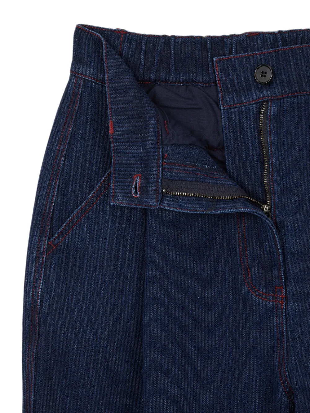 TOMBOY Ribfluwelen plooibroek Blauw