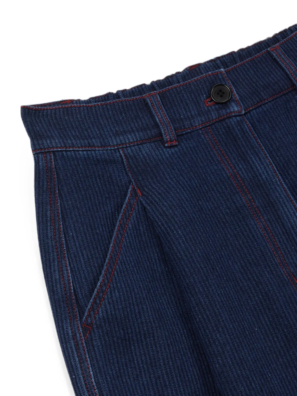 TOMBOY Ribfluwelen plooibroek Blauw
