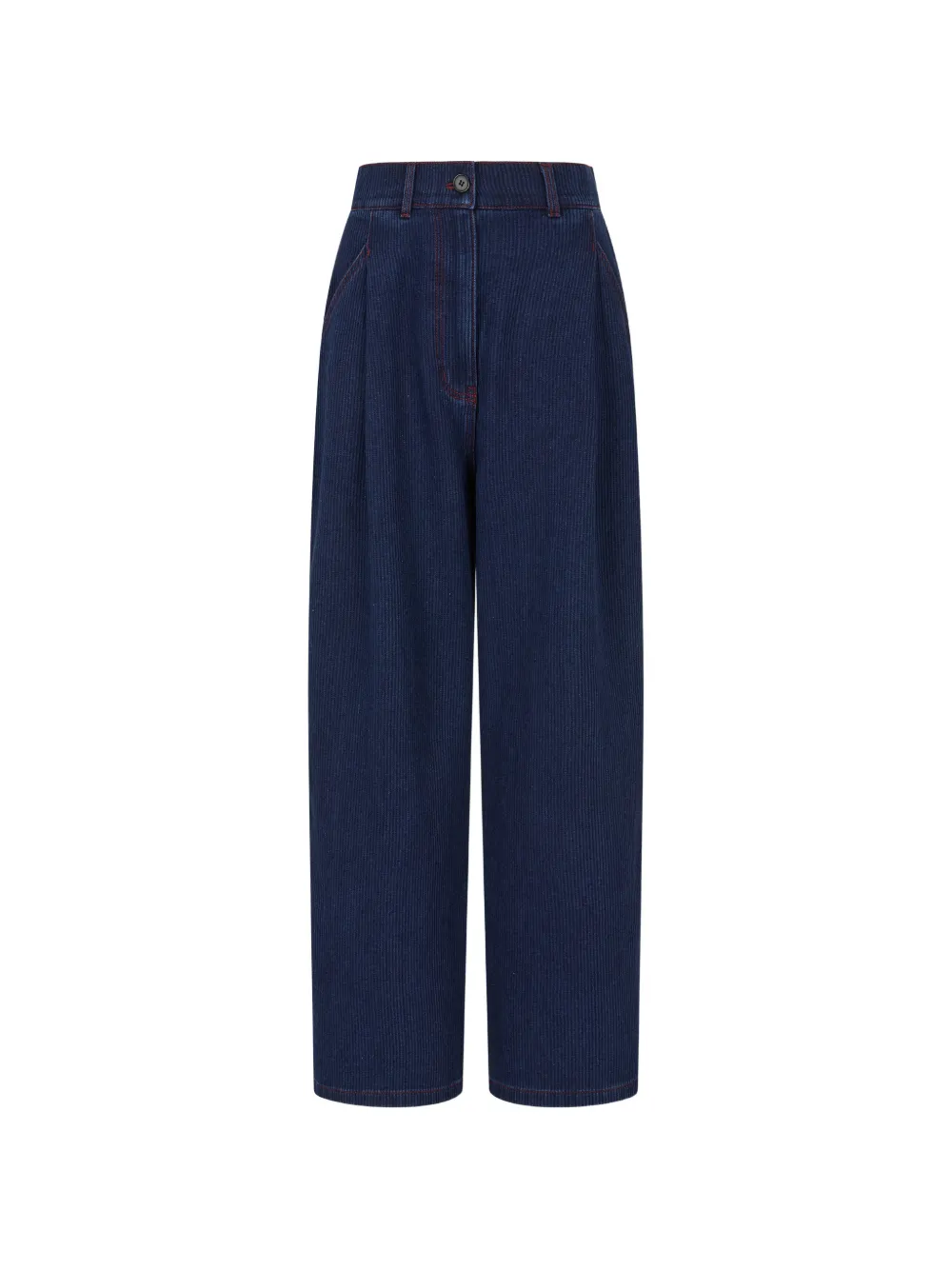 TOMBOY Cordhose mit Bundfalten - Blau