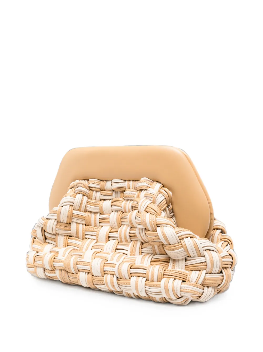 Themoirè Bios medium clutch Beige