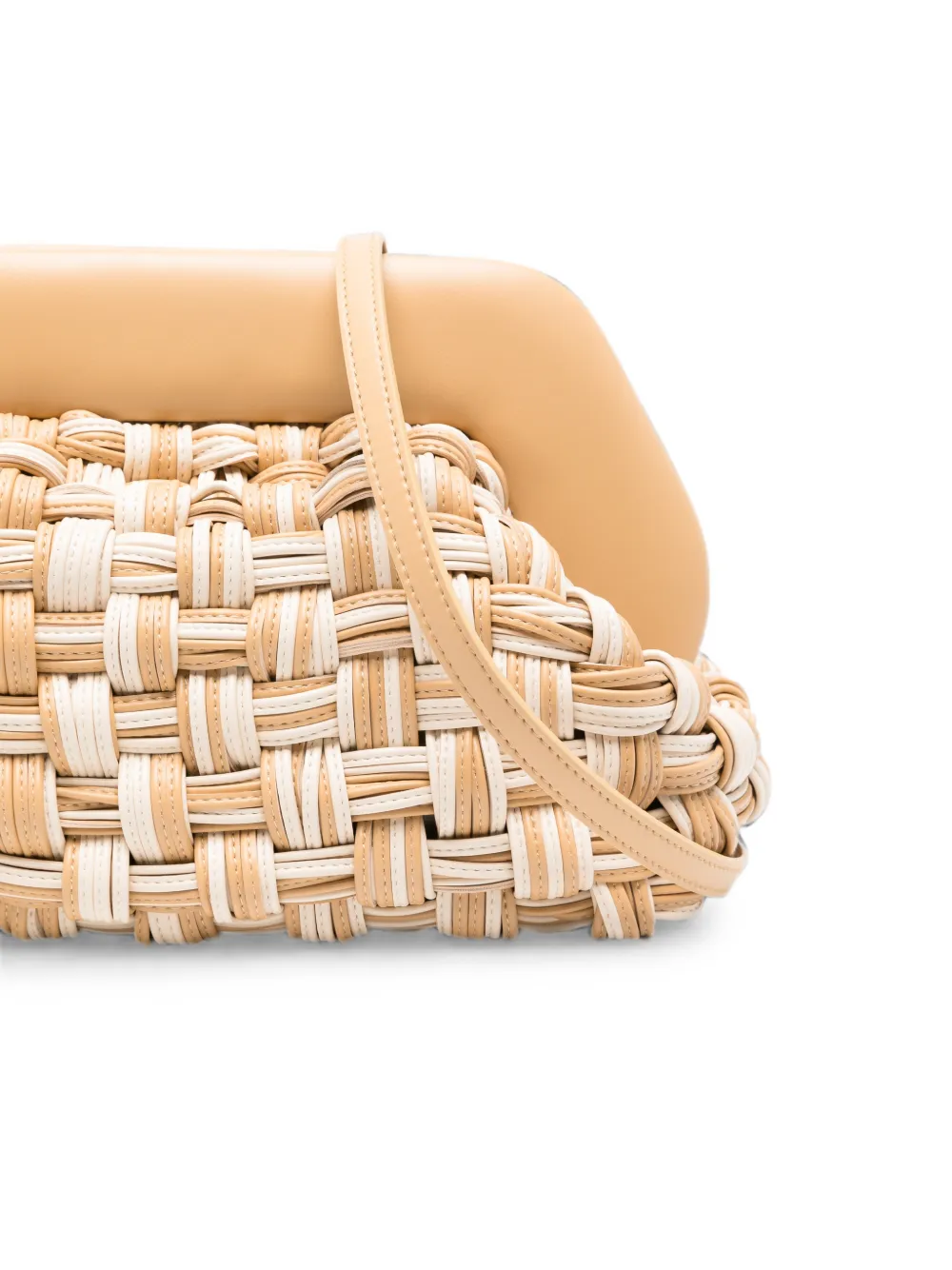 Themoirè Bios medium clutch Beige