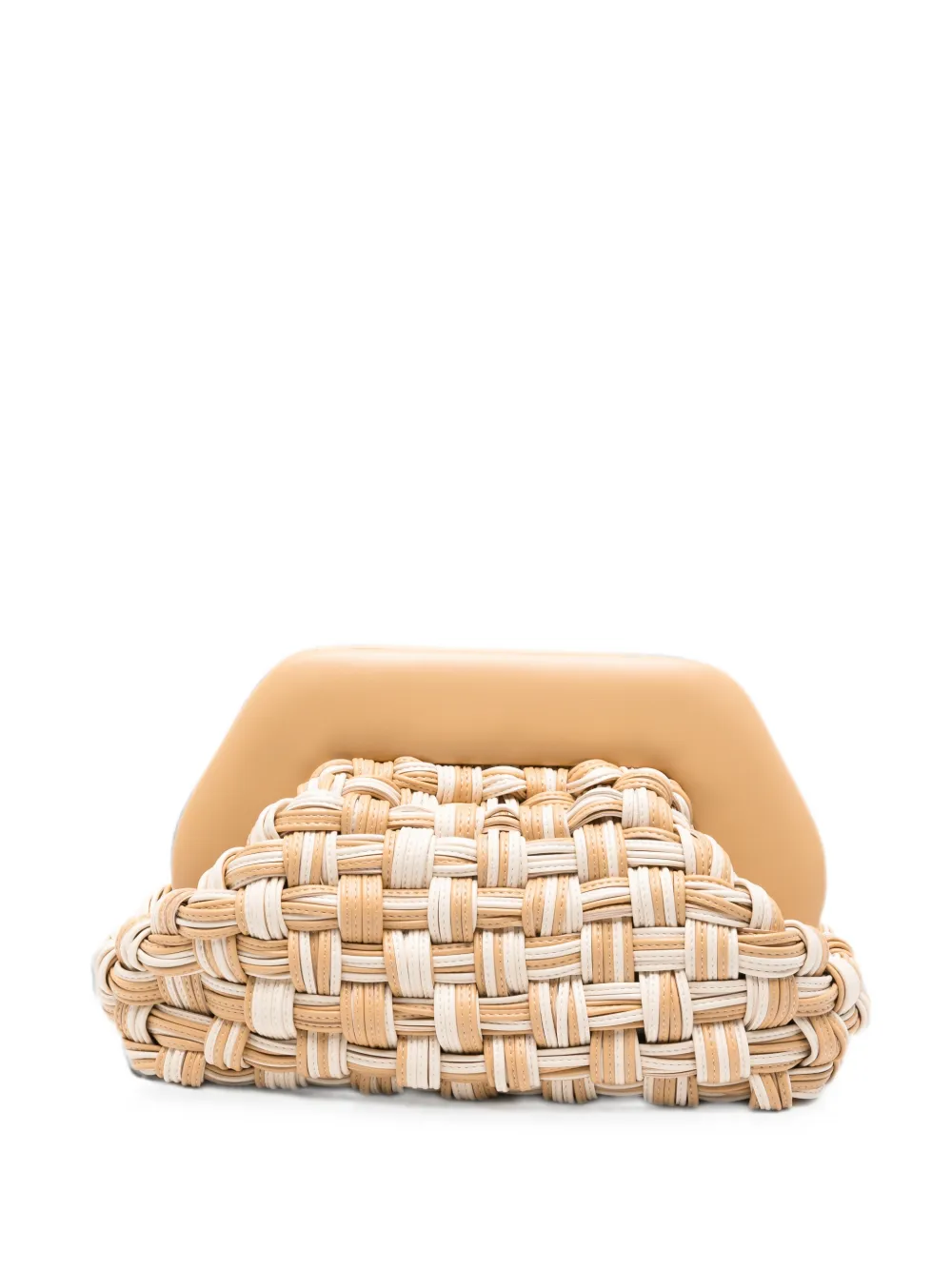 Themoirè medium Bios clutch bag - Nude